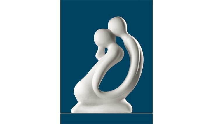 Gilde Keramik Francis Paar "Der Kuss" kniend
