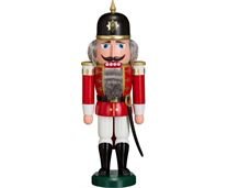 Seiffener Volkskunst Nussknacker Soldat rot, 40 cm