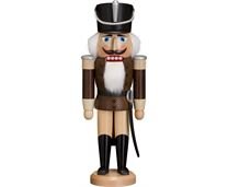 Seiffener Volkskunst Nussknacker Husar Esche lasiert braun, 40 cm