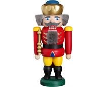 Seiffener Volkskunst Nussknacker König rot, 20 cm