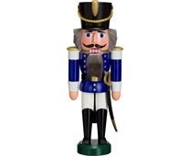 Seiffener Volkskunst Nussknacker Husar blau, 30 cm