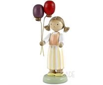 Flade Mädchen mit Luftballons