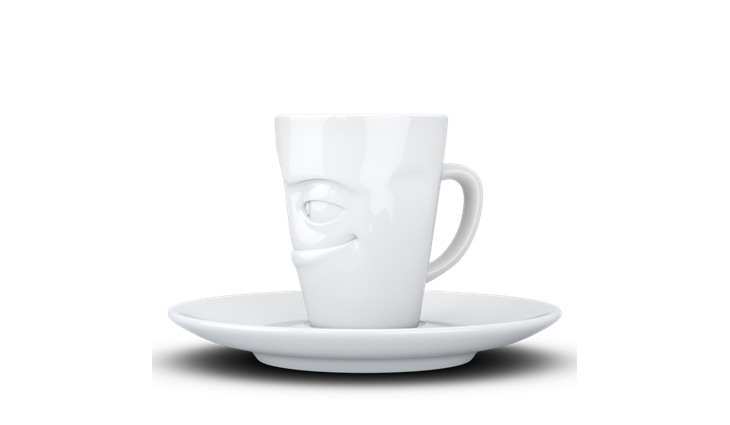 Fifty Eight Espresso Mug mit Henkel - verschmitzt weiß