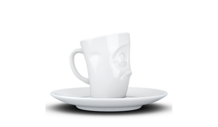 Fifty Eight Espresso Mug mit Henkel - verdutzt weiß