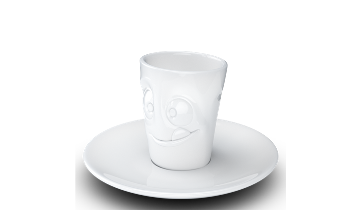 Fifty Eight Espresso Mug mit Henkel - lecker weiß