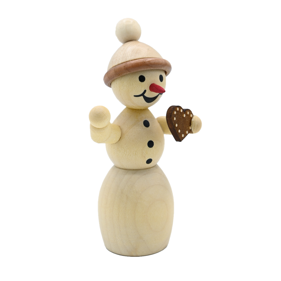 Schneefrau „mit Lebkuchenherz“ o. Sockel - Bergglas