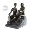 Gilde Poly Skulptur "Discussion" bronzefarben