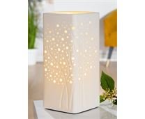 Gilde Porzellan Lampe Quader Baumgruppe