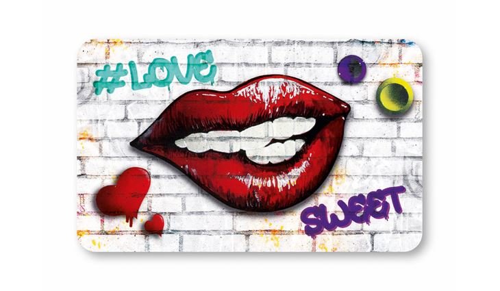 Gilde Brettchen Street Art "Love Kiss Sweet"