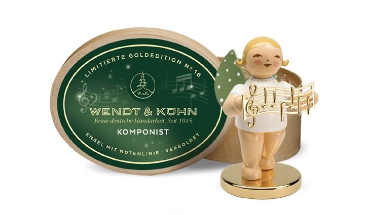 Wendt und Kühn Lim.Golded.No.16 Komponist, Engel mit Notenlinie
