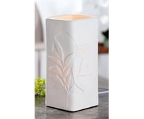 Gilde Porzellan Lampe "Blätter" weiß, E14 Fassung